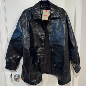 Levi's Faux Leather Vintage Blazer Jacket NWT